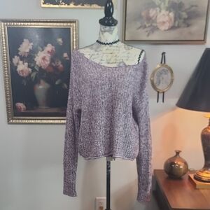 PINK Victoria's Secret Lavender Off-the-Shoulder Sweater